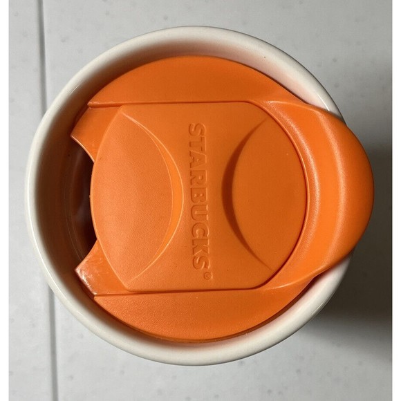 Starbucks Pumpkin Spice Latte Ceramic Travel Mug Fall Autumn PSL. Lid Rare 2016 - Picture 4 of 7